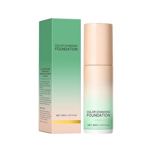 Natural Finish Liquid Foundation 30ML High Coverage Lightweight Makeup for