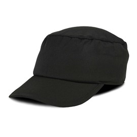 Dalix Blank Hat Cotton Twill Painters Cap in Black