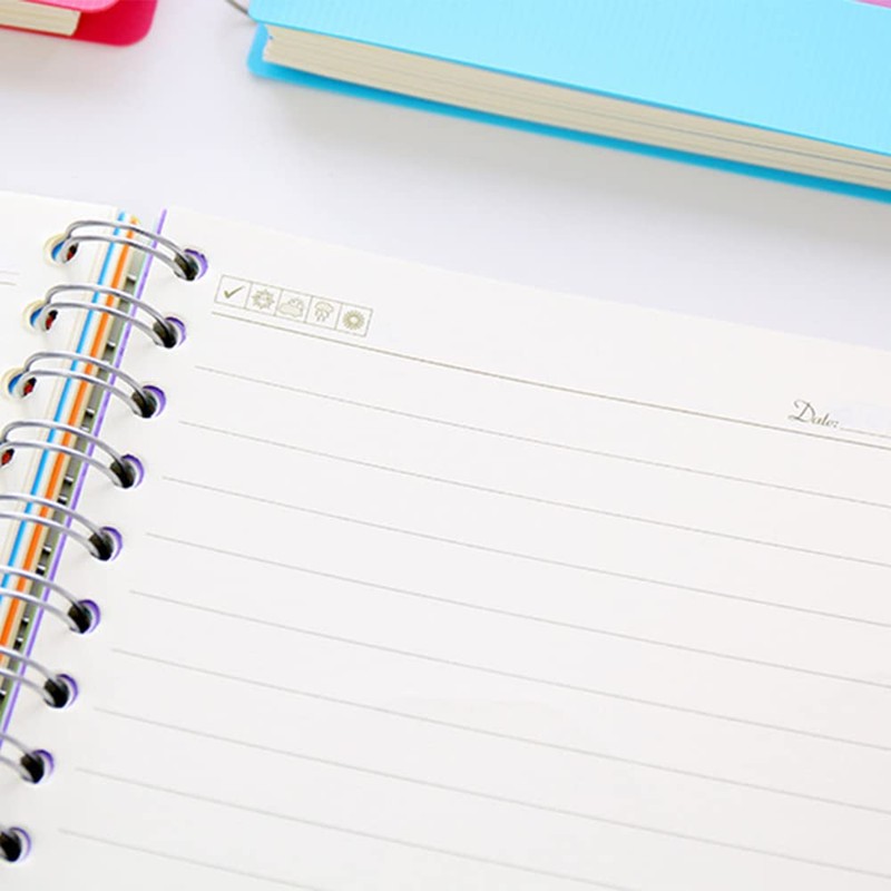 120 Sheets A5 Wirebound Notebook, 8.2x5.7 Inch Hardcover Spiral Notebook