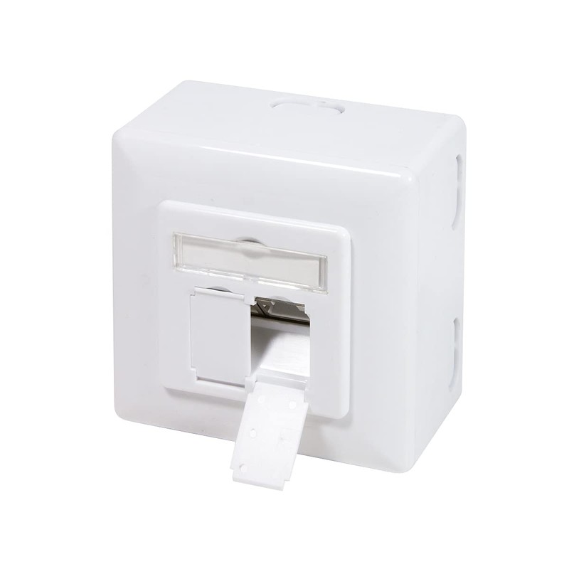 LogiLink Cat.6A Universal Anschlussdose 2x RJ45 STP, - Aufputz and