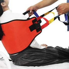 KkaFFe Transfer Sling for Nursing Patients, 61 Inches Patient Lift for Seniors, Elderly Safety Lifting Aids，Transfer Belt for Patient Care，Transfer Boards for Bedridden Patient (Orange)