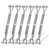 6 Pack Turnbuckle 3/16(M5) 304 Stainless Steel Turnbuckles, 660 lbs