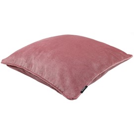 McAlister Textiles Matt Velvet Piped Cushion Covers - Rose Pink 49x49 Cm - 19x19 Inches - Plush Decorative Throw Pillows Machine Washable & Fade Resistant