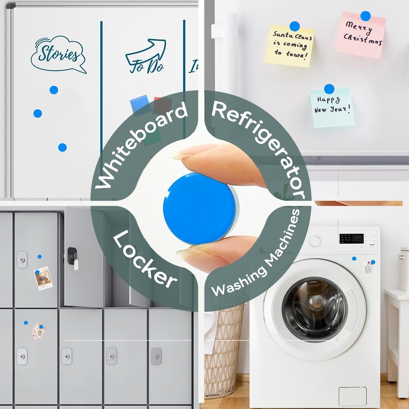 DUJEQM Round Fridge Magnets, Small Refrigerator Magnet, Whiteboard Magnets for