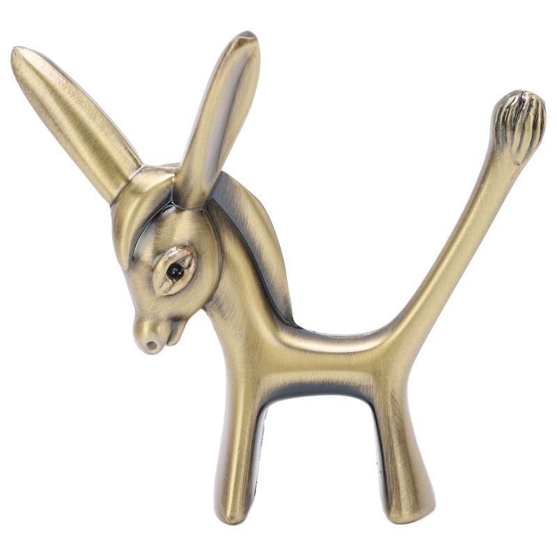 Donkey Ring Holder Donkey Statuette Durable Zinc Alloy Retro Style