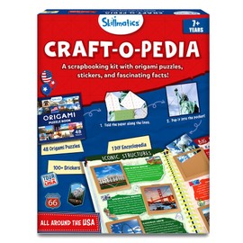 Skillmatics Origami Puzzle Book & Kit - 48 DIY Folding Puzzles with Fun Fact Encyclopedia, STEM Learning & Travel Toy, Brain Teasers, Educational & Travel Gifts for Ages 7, 8, 9, 10 and Up