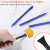 Jeffdad Pack of 9 Mini Plastic Scrapers, Plastic Scraper for