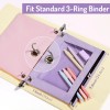 3-Ring Binder Pencil Pouch Cute Pastel Case with Window