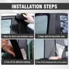 Automobile Door Window Pillar Post Trim Protector Cover Fit for
