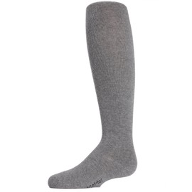 MeMoi Girls' Soft Pima Cotton Opaque Tights Medium Gray 6