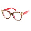 ICARA Oversized Christmas Bling Rhinestone Reading Glasses for Women Christmas