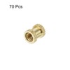 sourcing map M3 x 6mm(L) x 5mm(OD) Female Thread Brass