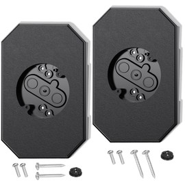 Vinyl Siding Mounting Blocks,2 Pack Light Siding Mount Block,Outdoor Light Mounting Plate Kit with Built-in Box for 1/2 inch Lap Double-Jet Black