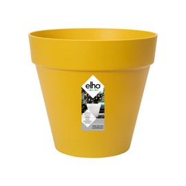 elho Loft Urban Round 20 - Flower Pot for Outdoor - Ø 19.3 x H 17.5 cm - Yellow/Ochre