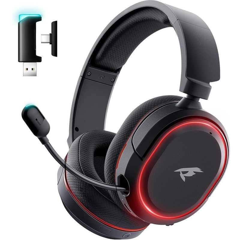 Auriculares inalámbricos para juegos, sonido envolvente 7.1, auriculares USB para