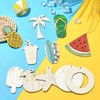 KitBeads 30 Stück 12 Stile Sommer Holzornamente Hawaiianische Ozean Holzausschnitte