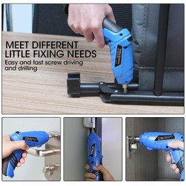 Cordless Electric Screwdriver, 3.6V Rechargeable Power Screwdriver with 47 pcs Accessories, usb charging, 3Nm Screw Gun, mini Carrying screwdriver set ​with LED Light Electric Power Drill Set