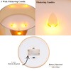 JHY DESIGN Large Moving 3 Wicks Battery Candle with 6-Hour