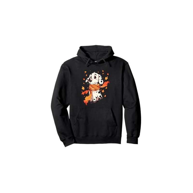 Dalmatian Autumn Dog Pullover Hoodie