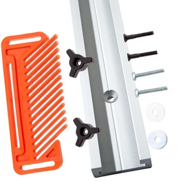 T Slot Miter Track and Featherboard Kit Pack of 400mm T Slot Miter Track with Featherboard Mitre Track Jig Fixture Woodworking Tool for Router Table by Xcalibur Tooling