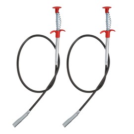 HARFINGTON 2pcs Flexible Grabber Claw Pick Up Tool 0.47" Dia. 35" 4 Claws Stainless Steel Cleaning Hook Unclog Sink Sewer Hair Drain Cleaner Tool Sink Unclogger for Toilet Bathtub Sewer