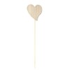 DARO DEKO Flower Stud Heart Brown with Wooden Stick 1