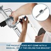 Tandefio 1 Pcs Adjustable Ceiling Fan Bracket Ceiling Mounting Bracket