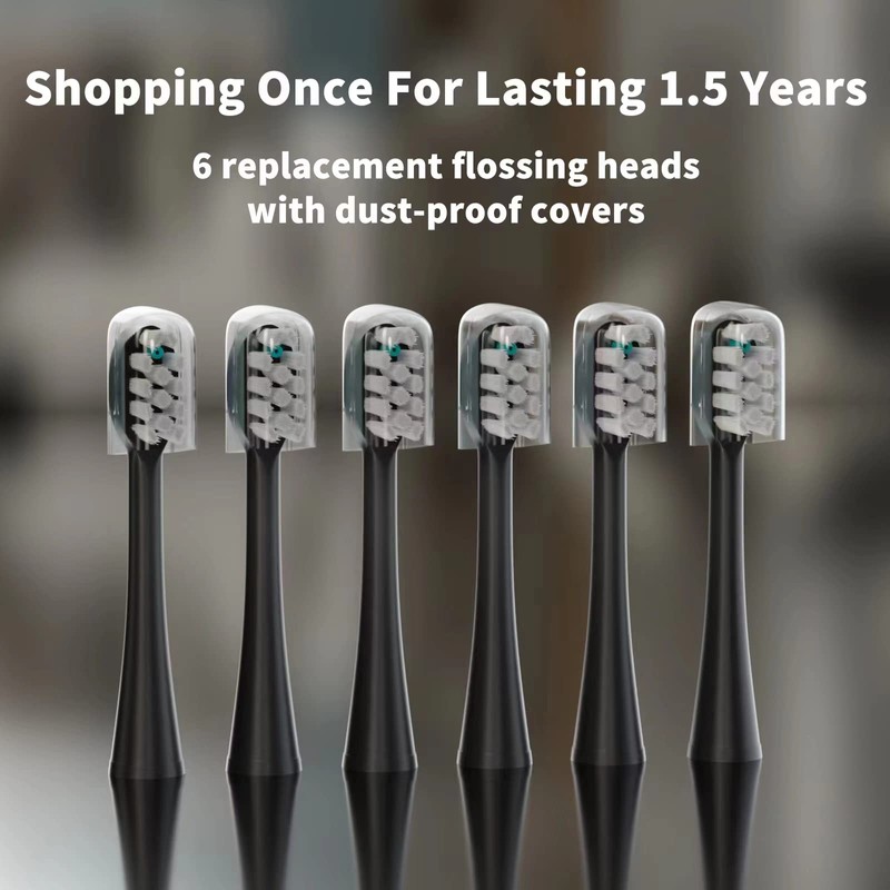 Replacement Flossing Toothbrush Heads with Covers for waterpik Sonic Fusion