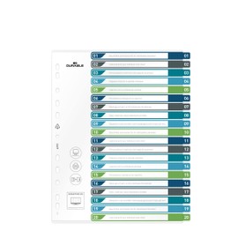 Durable Index 1-20, A4+ high, writable index sheet, 100% recyclable, multi-coloured, 679727