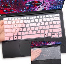 i-Tensodo 2 PCS Keyboard Cover for Lenovo Thinkpad L14 Gen 5/ Thinkpad P14s Gen 5/ Thinkpad T14 Gen 5/ Thinkpad T14s Gen 6 Keyboard Protector Cover-OPink+Clear