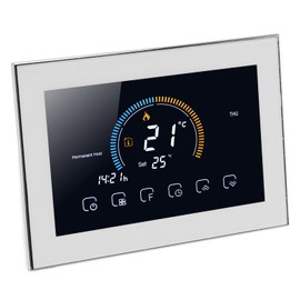 Fdit Smart Thermostat, Programmable Thermostat Voice APP Control with LCD AC 95‑240V with Power Failure Data Memory