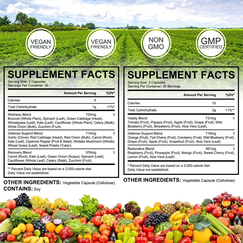 Maani Essence Super Food Fruits and Veggies Supplement - 90