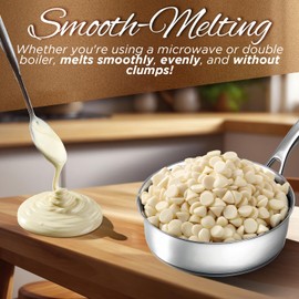 Chocolate Drops – Milky & Dark Chocolate Candy, 35 oz Bulk Sweet Treats for Baking & Gifting, Premium Quality (White)