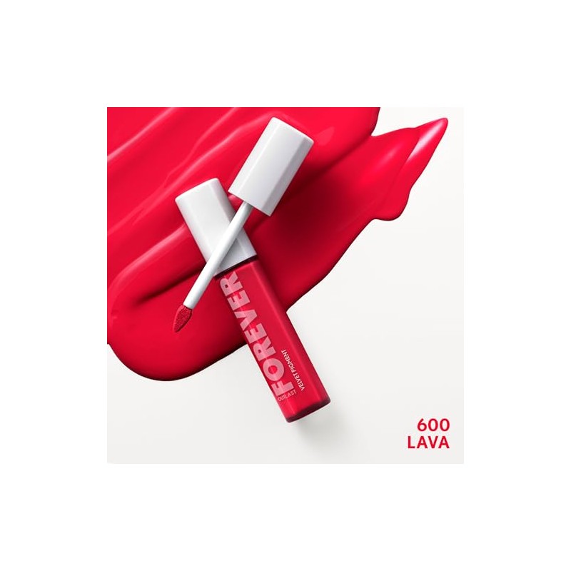 COVERGIRL Outlast Forever Velvet, Labial Líquido, 600 Lava, 9ml