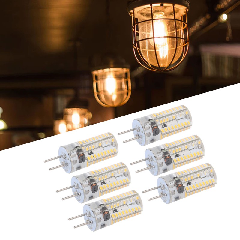 6Pcs GY6.35 LED Bulbs 5W AC 12V Warm White 2700