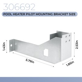 306692 Pool Heater Pilot Mounting Bracket Compatible with Raypak Gemini, Versa, RP2100, IID Series Pool Spa Heater, 100-10000419 Pilot Mounting Bracket Replacement Parts