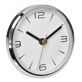 TFA Dostmann Analogue Pocket Watch 60.3543.02 with Arabic Numerals with 2 Dials for Installation Table Clock Radio Clock White (L) 90 x (W) 90 x (H) 36 mm