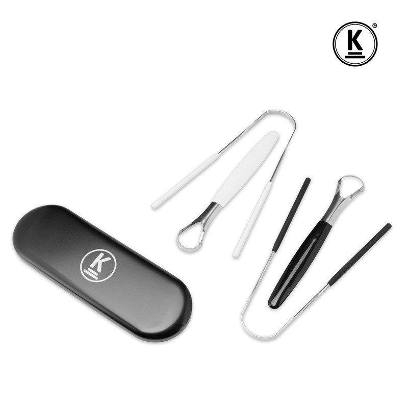 K-Pro Tongue Scrapers - Medical Grade Stainless Steel Oral Hygiene