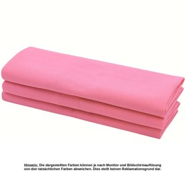 Daloual 3 x Tea Towel/Kitchen Towel/Cleaning Cloth/Polishing Cloth Made of 100% Cotton Pink