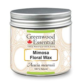 Greenwood Essential Natural Pure Mimosa Blossom Wax (Acacia Mearnsii) Natural Pure Therapeutic Quality 100 gm (3.5 oz)