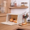 HOMEKOKO Vintage Large Wood Bread Box for Kitchen Counter, Retro