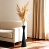 Tall Black Floor Vase 23.6″ – Glossy Twisted Resin Decorative