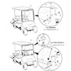 10L0L Golf Cart Windshield Retaining Sash Clips for E-Z-GO G&E