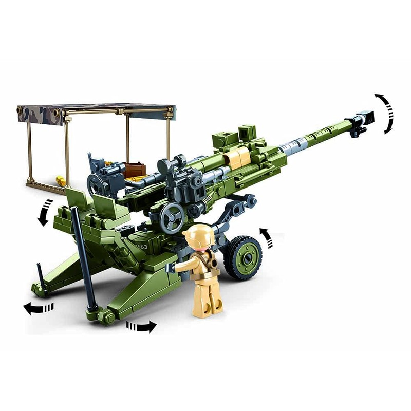 Sluban - Model Bricks-M777 Howitzer 258 pieces, M38-B0890, multi-coloured