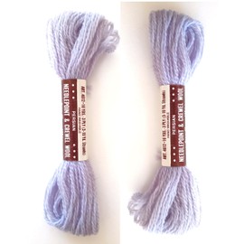 Two Skeins Light Gray 100% Virgin Wool Needlepoint, Crewel, Tapestry and Crafting Yarn