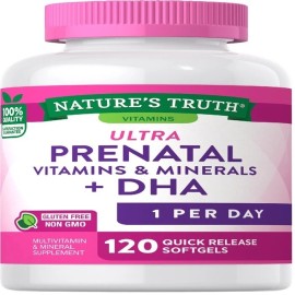 NATURES TRUTH Nature's Truth Prenatal Vitamins & Minerals + DHA Quick Release Softgels 120 EA