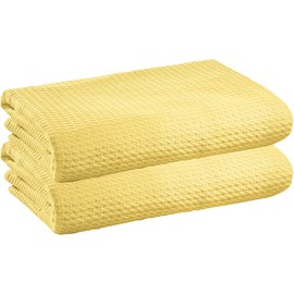 Erwin Müller Summer Blanket, Cotton Blanket, Pack of 2, Airy, Light, Soft Quality, Very Comfortable, Yellow, Size 100 x 150 cm, Other Colours and Sizes, 100% Cotton