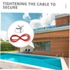 Levemolo 1set Heavy Duty Pool Cover Winch Kit Cable Self-Locking