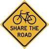 Share The Road 12" x 12" Tin Road Sign Bike
