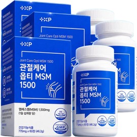 Joint Care Opti Joint MSM 1500 Helps with finger/knee joint and cartilage health, 1 box, 60 servings / 관절케어 옵티 관절MSM 1500 손가락 무릎 관절 및 연골 건강에 도움, 1박스, 60회분